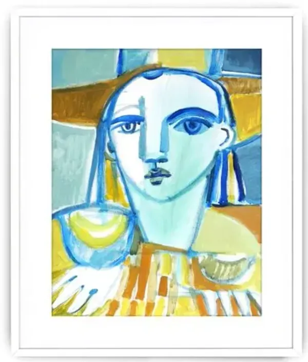 Hayley Mitchell - Lady in Yellow Painting - Blue