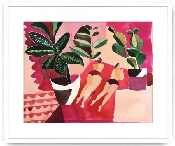 Hayley Mitchell, Sun Bathing in Ibiza Painting