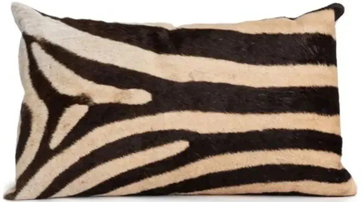 Zebra 22x14 Pillow - Cream / Multi - Ngala Trading Co. - Handcrafted