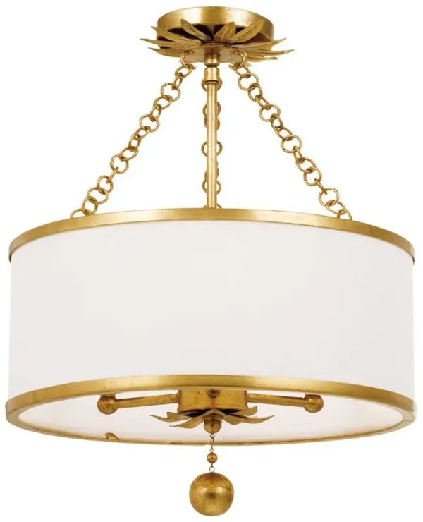 Broche Semi Flush Mounts - Crystorama - Gold