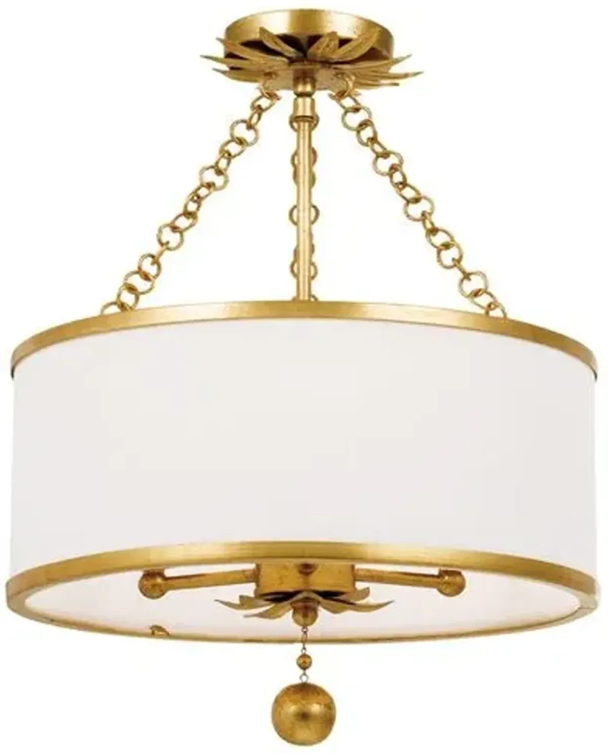 Broche Semi Flush Mounts - Crystorama - Gold