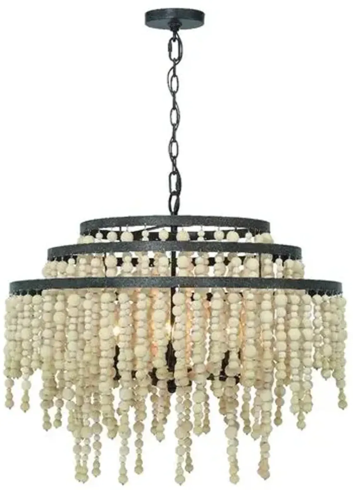 Poppy Chandelier - Forged Bronze - Crystorama - Black