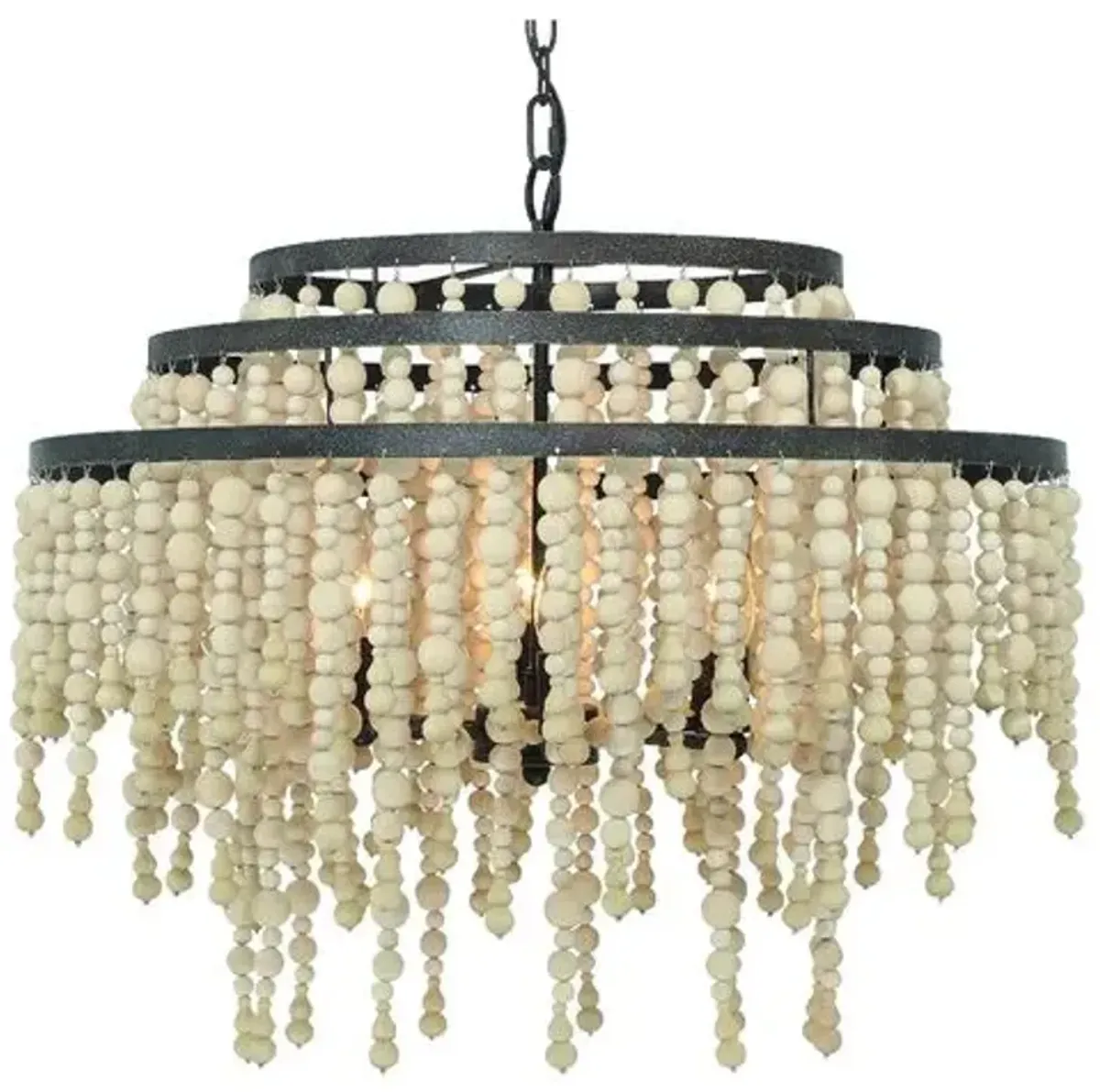 Poppy Chandelier - Forged Bronze - Crystorama - Black