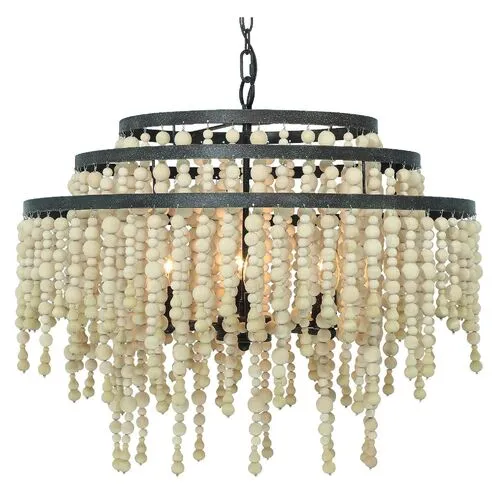 Poppy Chandelier - Forged Bronze - Crystorama - Black