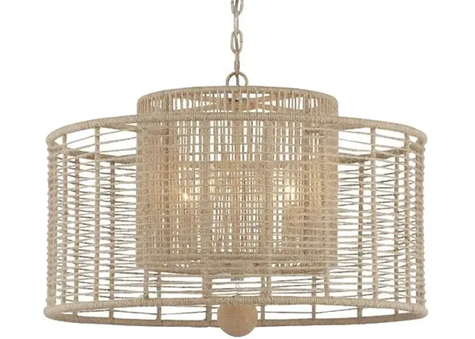 Jayna 4-Light Chandelier - Natural Jute - Crystorama - Beige