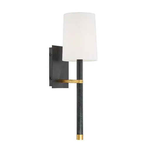 Weston Sconce - Light Black/Antiqued Gold - Crystorama