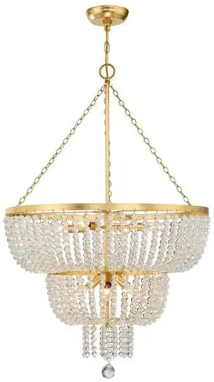 Rylee Urchin Chandelier - Antiqued Gold - Crystorama