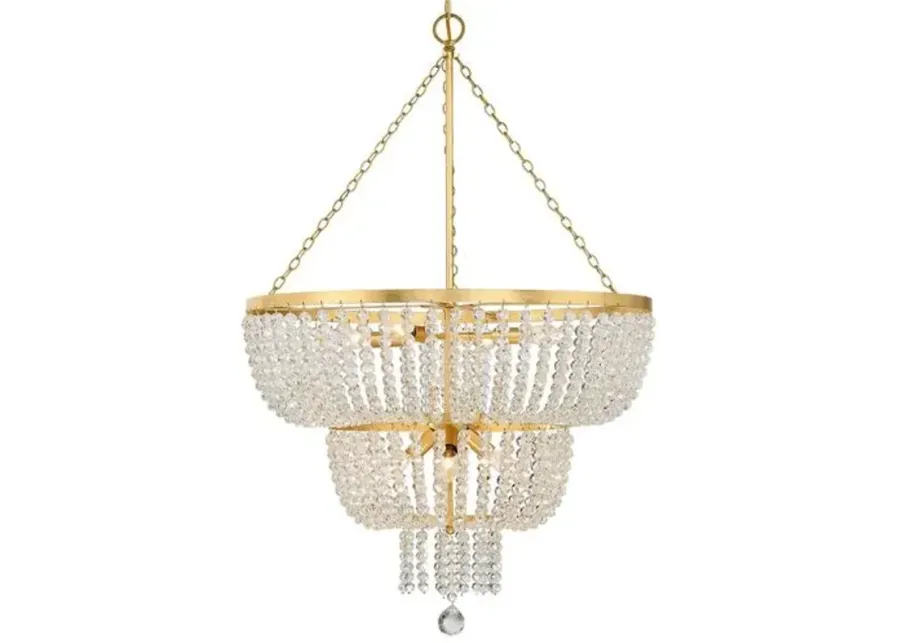 Rylee Urchin Chandelier - Antiqued Gold - Crystorama