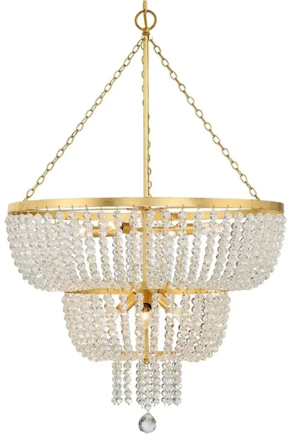 Rylee Urchin Chandelier - Antiqued Gold - Crystorama
