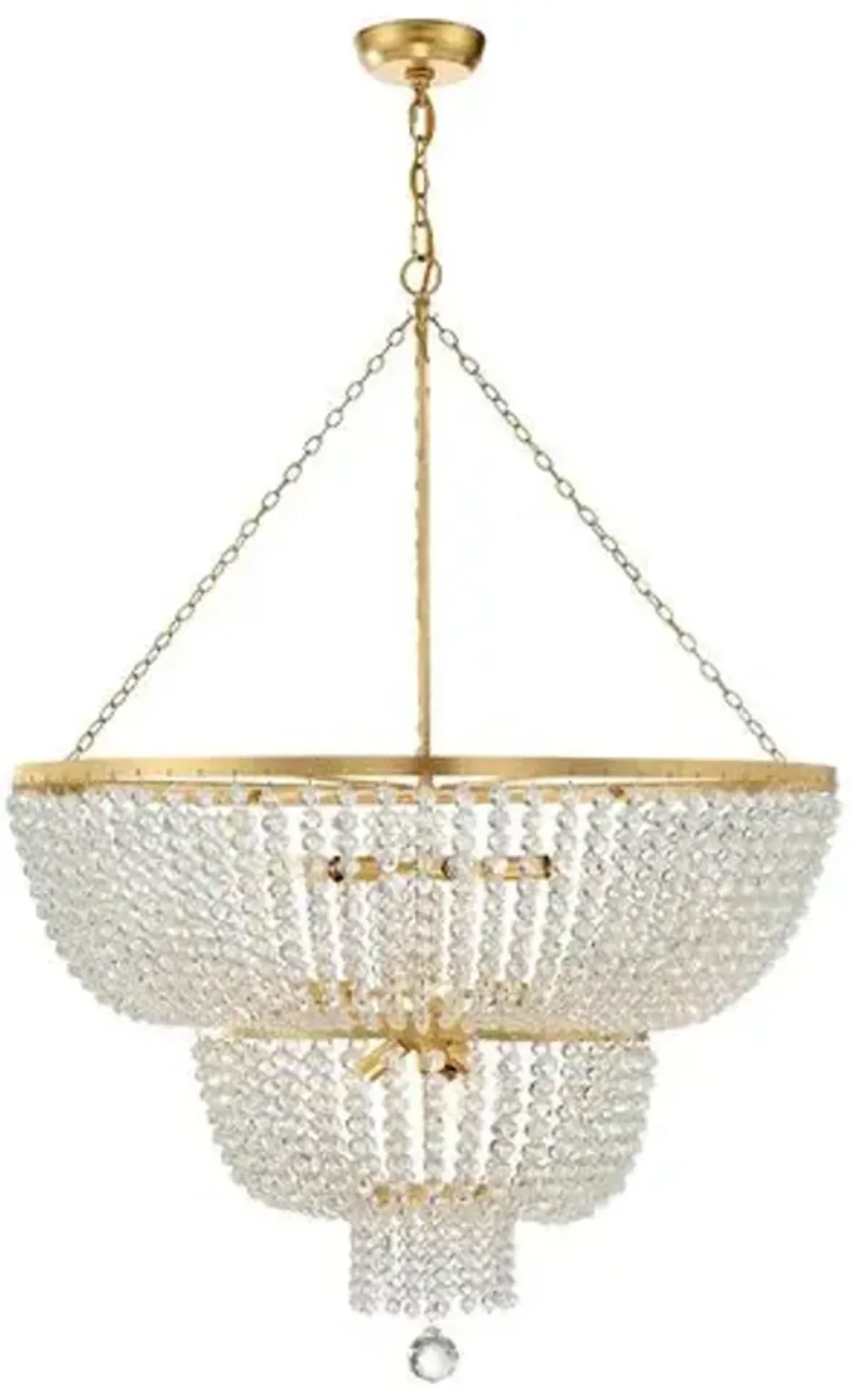 Rylee Urchin Chandelier - Antiqued Gold - Crystorama