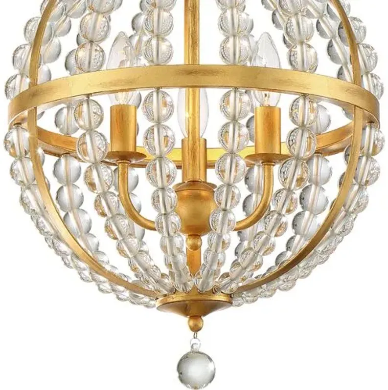 Roxy Chandelier - Antiqued Gold - Crystorama