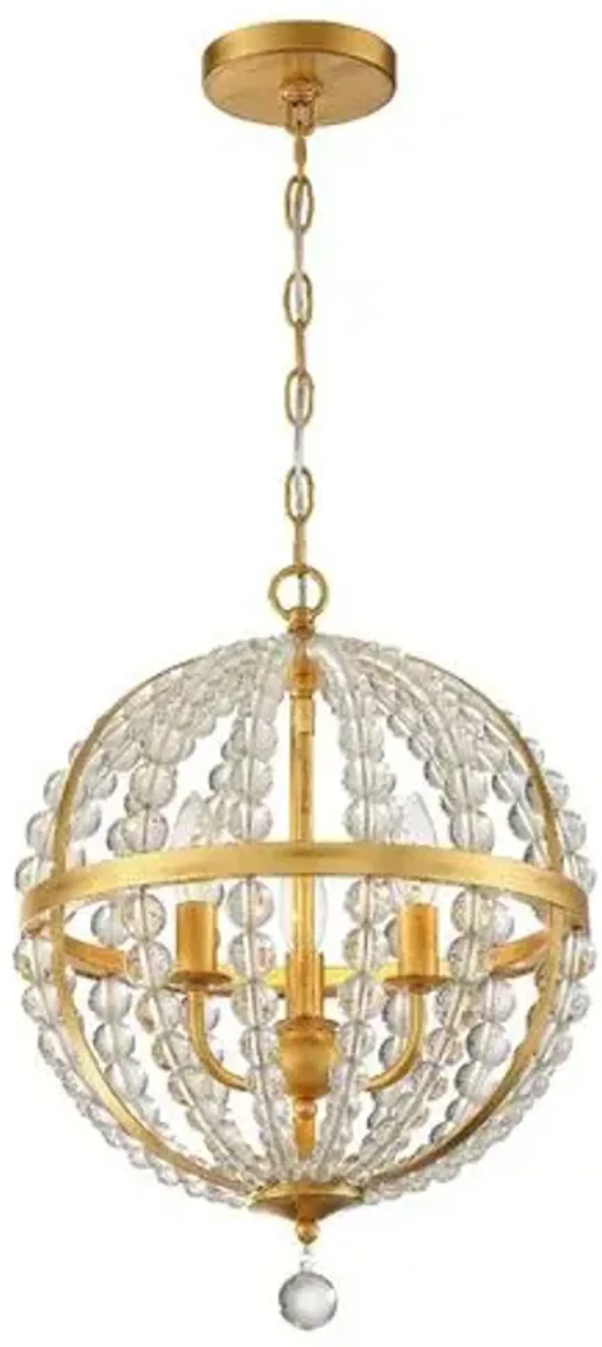 Roxy Chandelier - Antiqued Gold - Crystorama