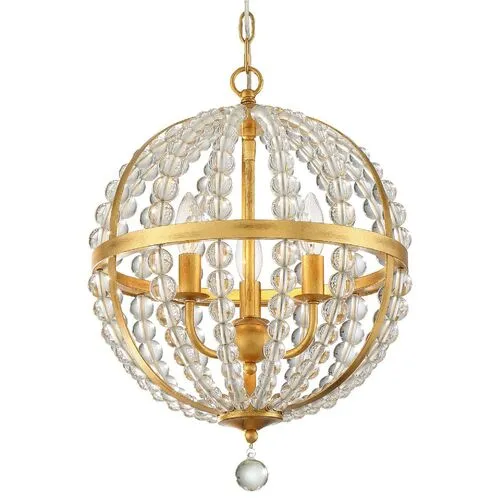 Roxy Chandelier - Antiqued Gold - Crystorama