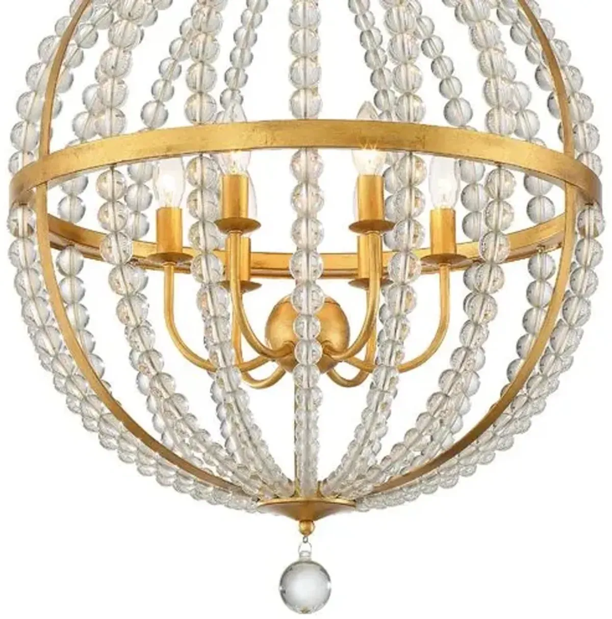 Roxy Chandelier - Antiqued Gold - Crystorama