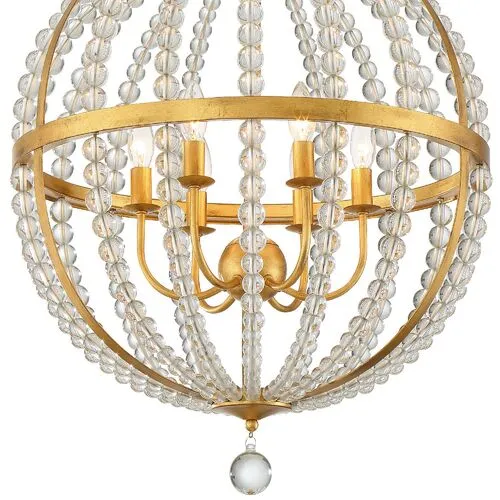 Roxy Chandelier - Antiqued Gold - Crystorama