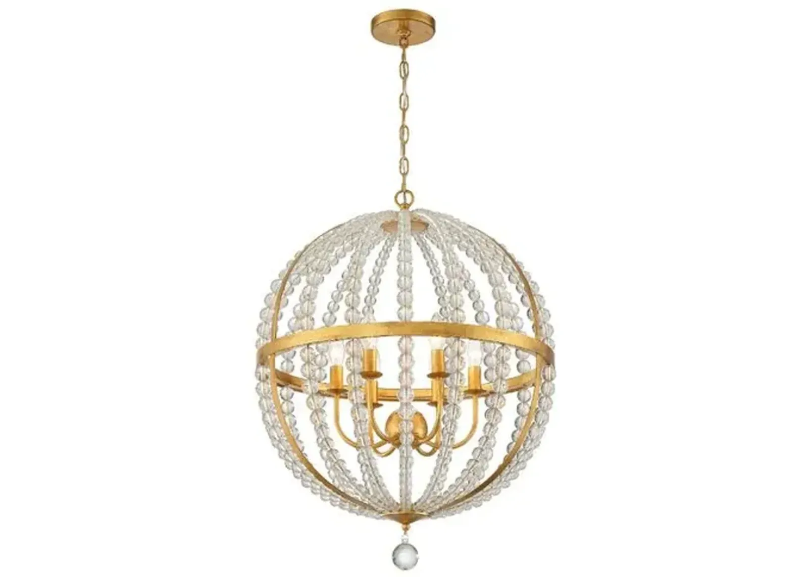 Roxy Chandelier - Antiqued Gold - Crystorama