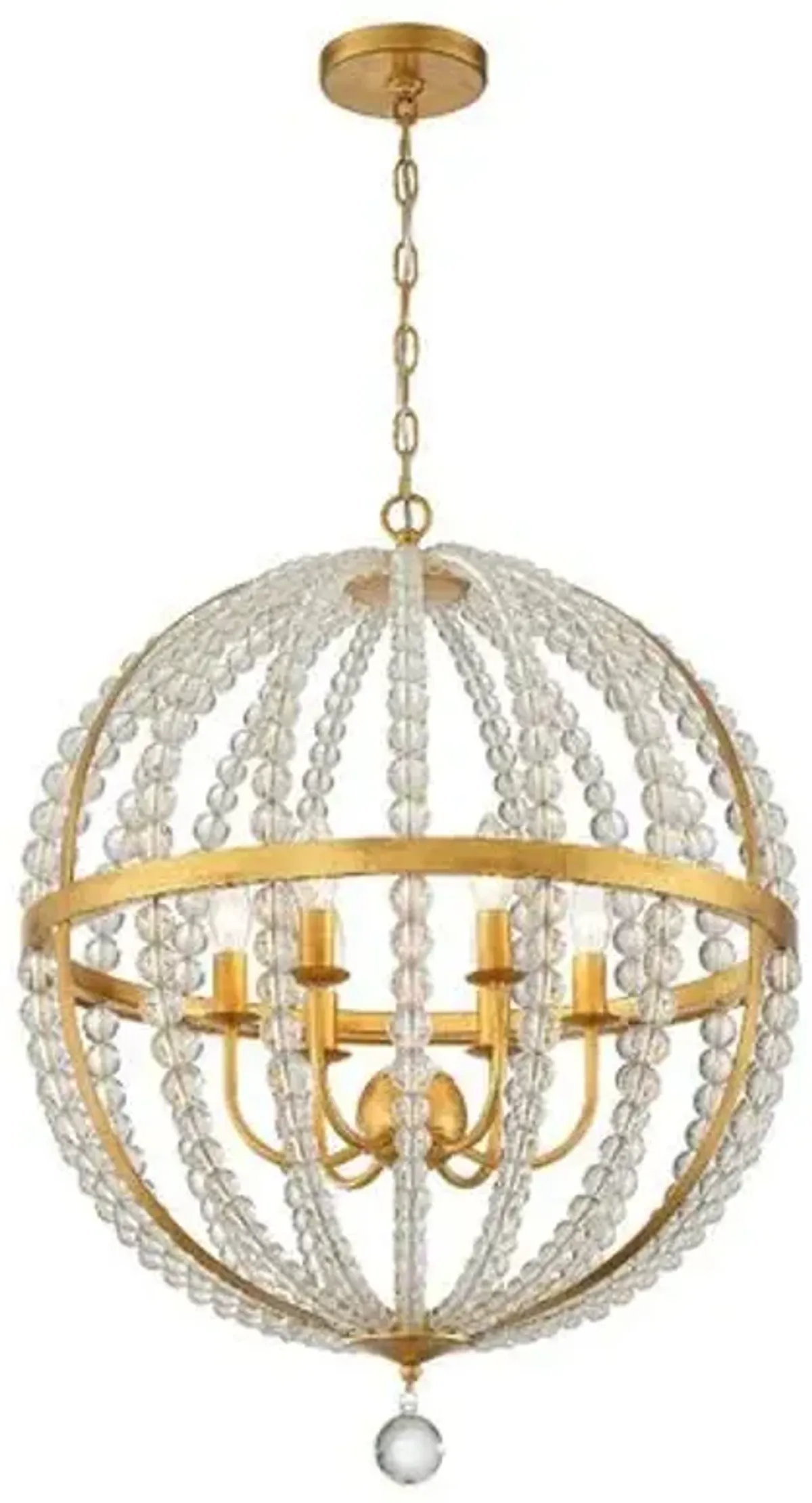 Roxy Chandelier - Antiqued Gold - Crystorama