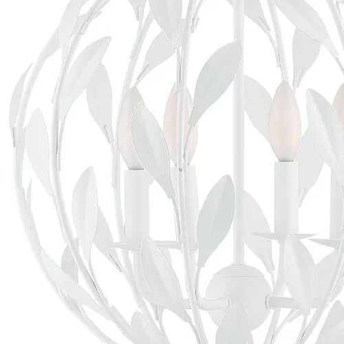 Broche Chandelier - Matte White - Crystorama