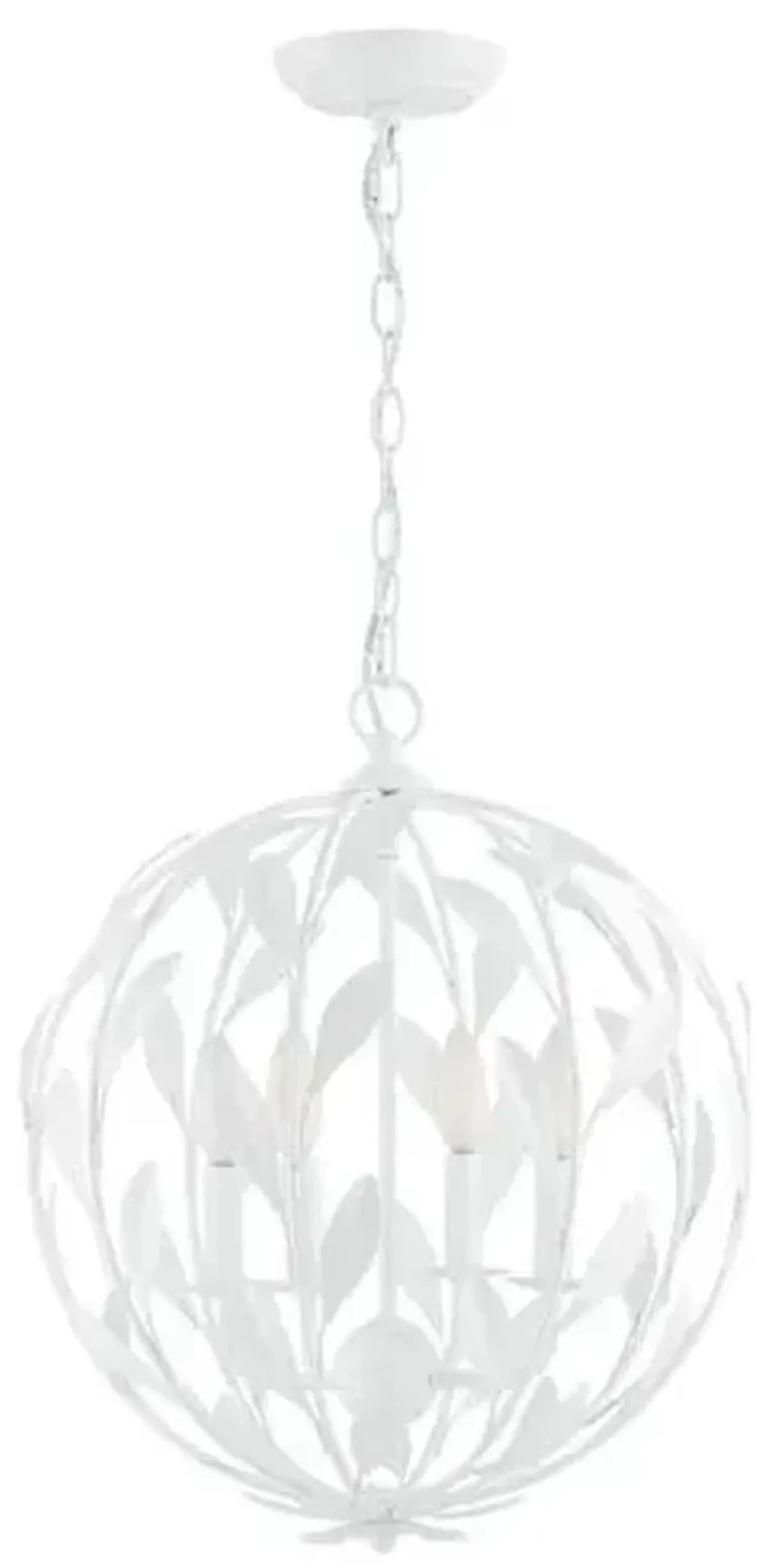 Broche Chandelier - Matte White - Crystorama