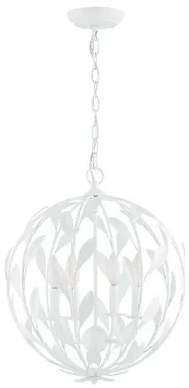 Broche Chandelier - Matte White - Crystorama