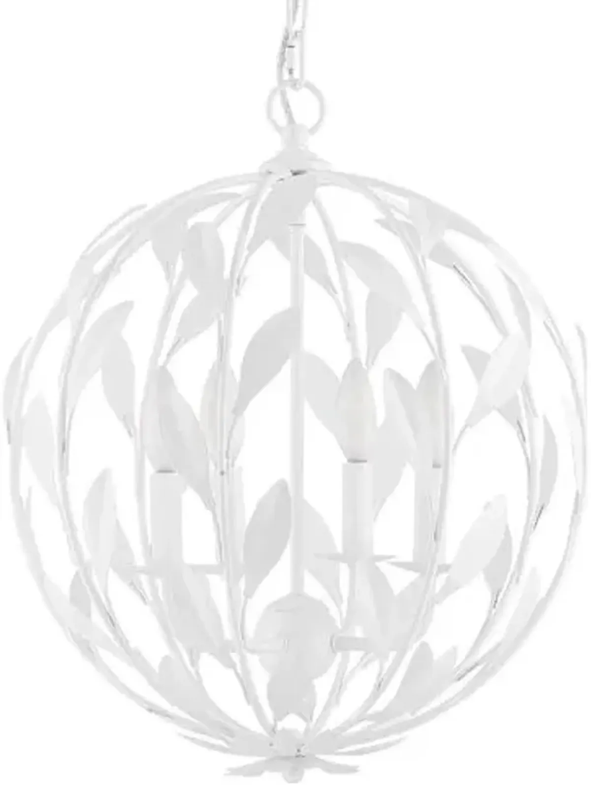 Broche Chandelier - Matte White - Crystorama