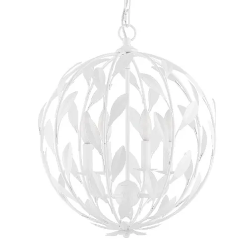 Broche Chandelier - Matte White - Crystorama