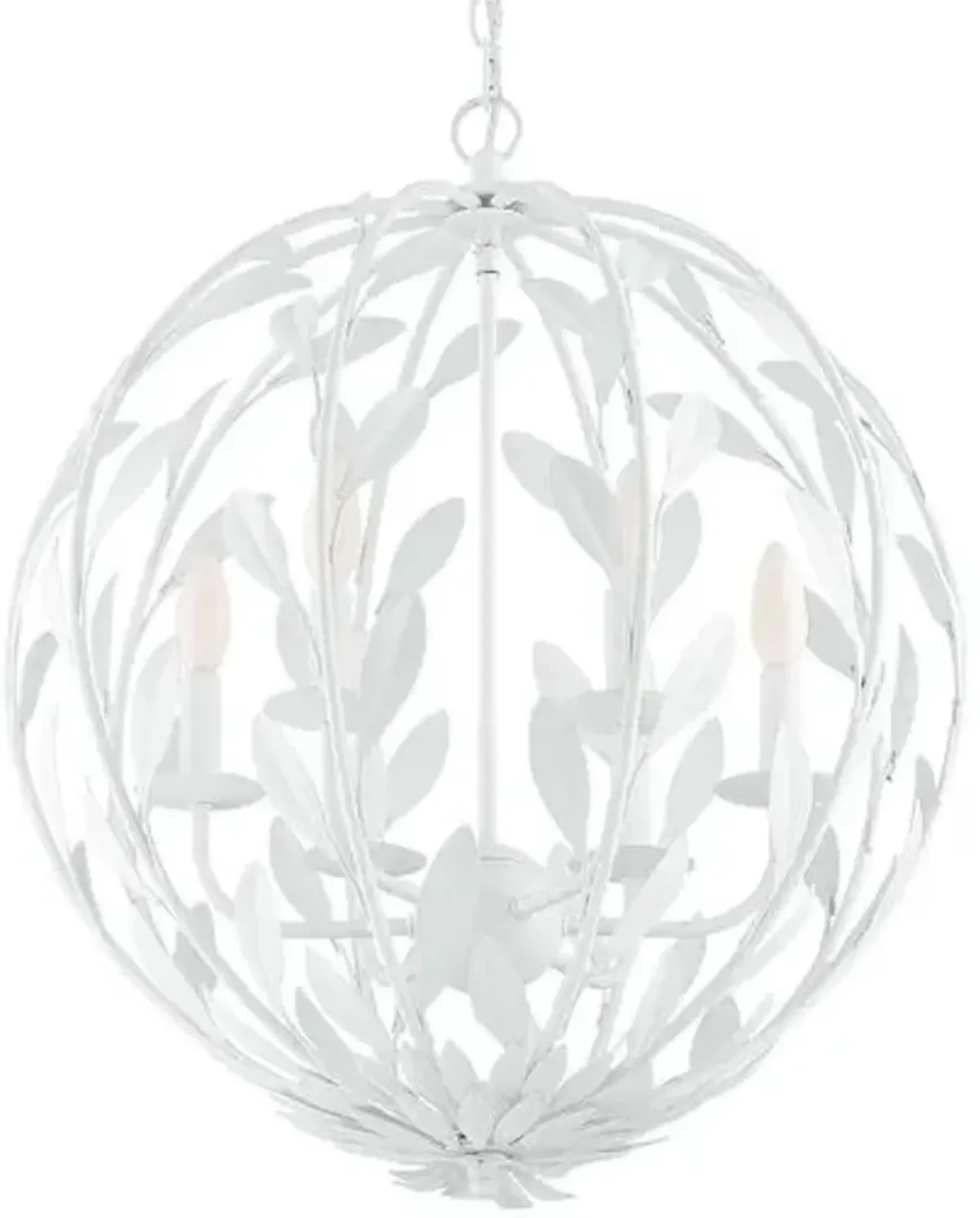 Broche Chandelier - Matte White - Crystorama