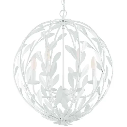 Broche Chandelier - Matte White - Crystorama