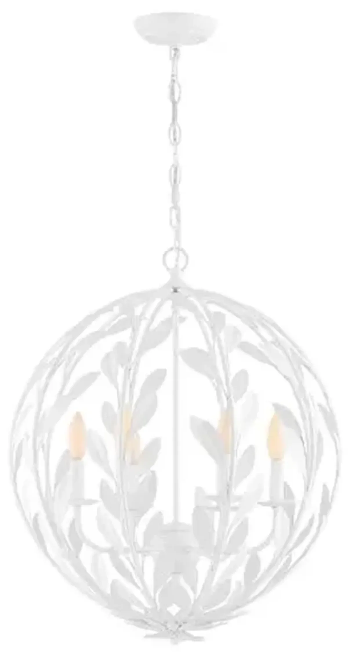 Broche Chandelier - Matte White - Crystorama