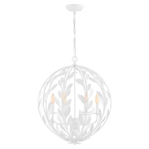 Broche Chandelier - Matte White - Crystorama