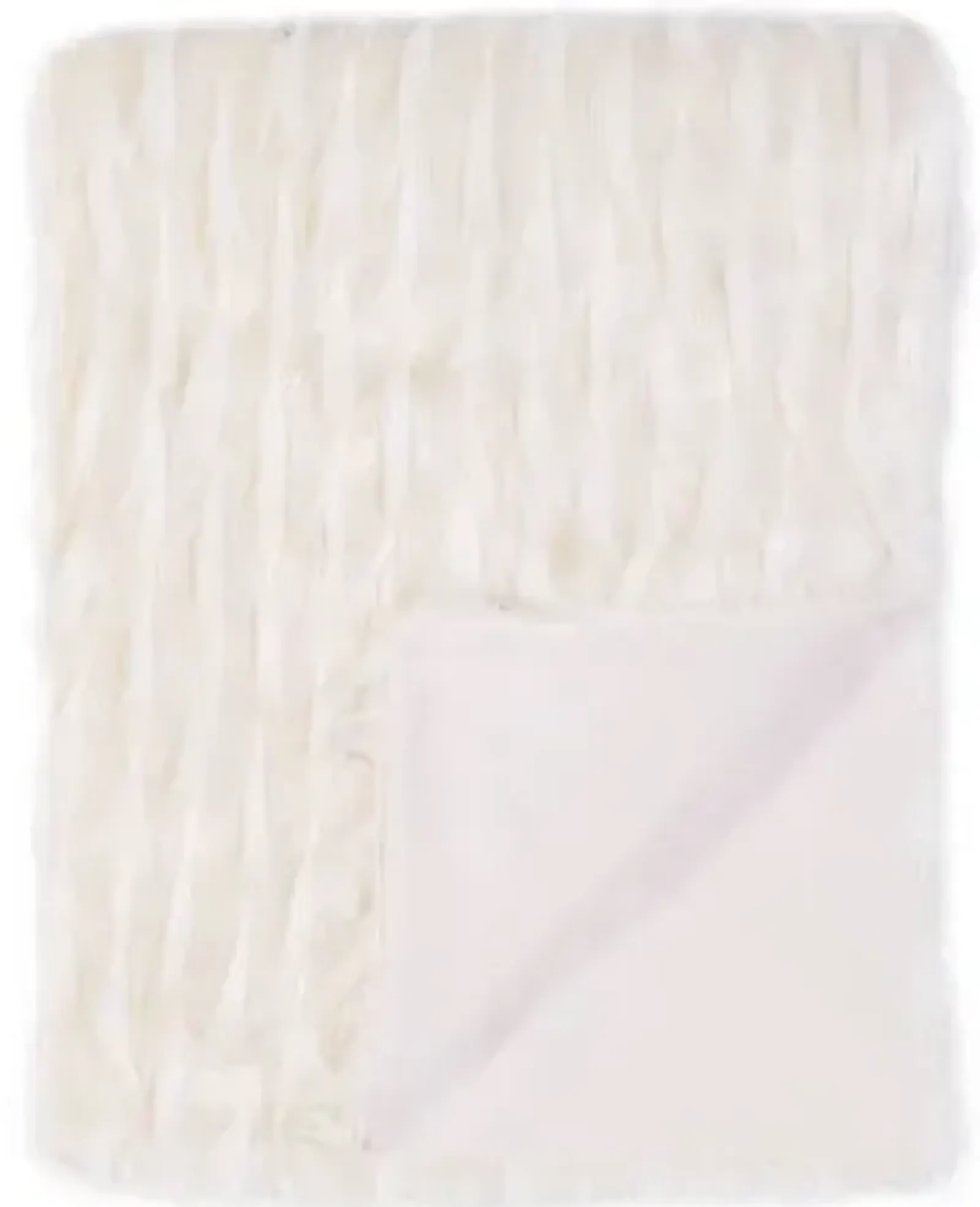 Luxe Faux Fur Blend Throw - White - Eastern Accents