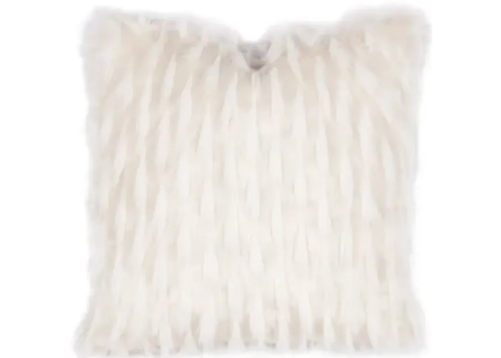 Jadis 22x22 Faux Fur Pillow - White - Eastern Accents