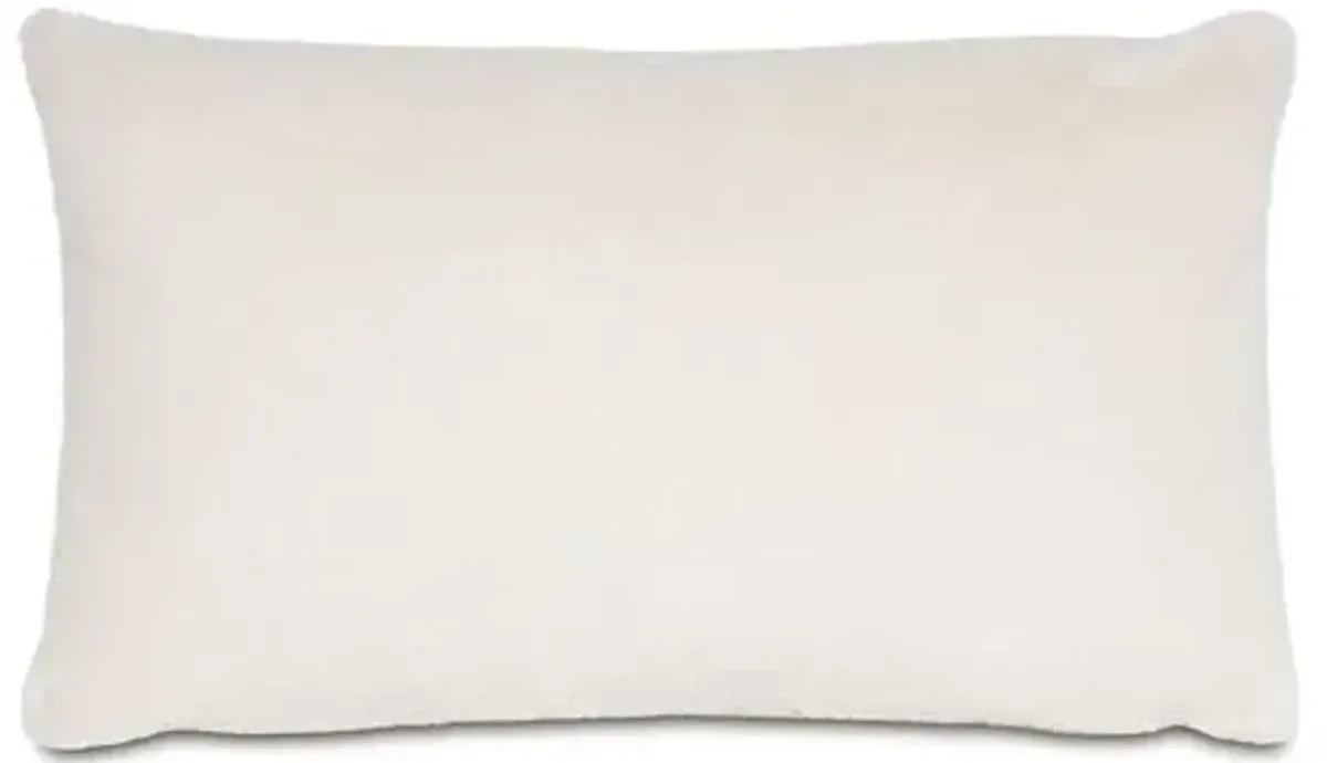 Faux-Fur 13x22 lumbar Pillow - Ivory - Eastern Accents