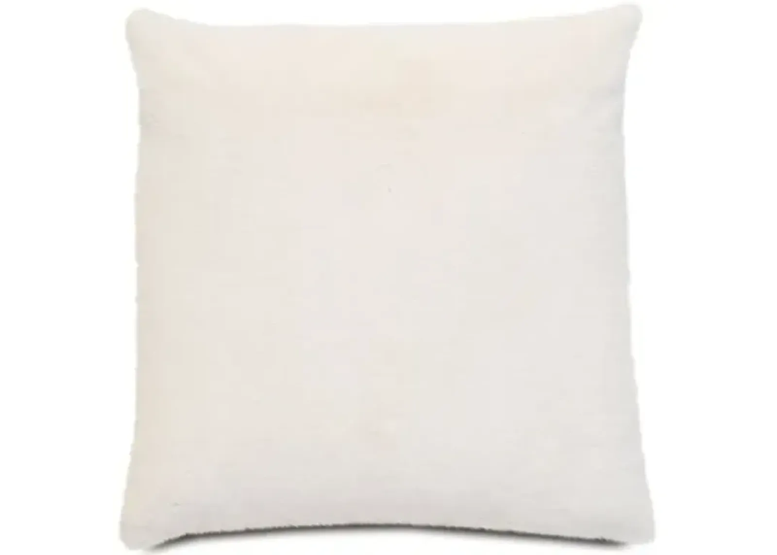 Faux Fur 22x22 Pillow - Ivory - Eastern Accents