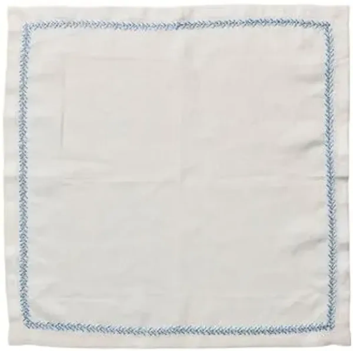 Set of 4 Jardin Napkins - Kim Seybert - White