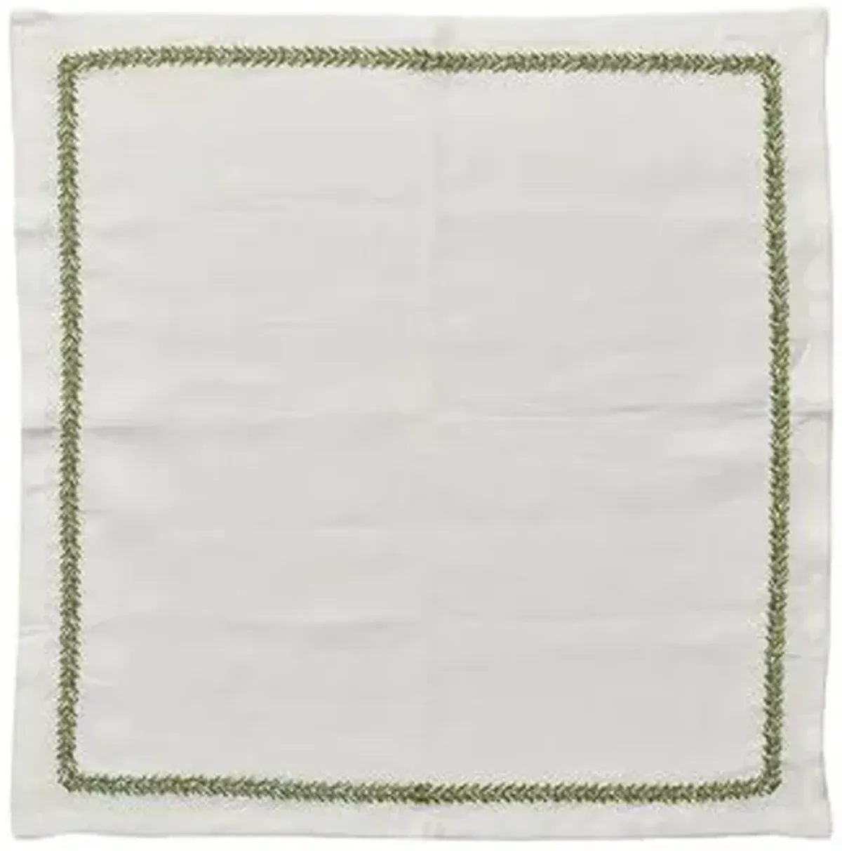 Set of 4 Jardin Napkins - Kim Seybert - Green