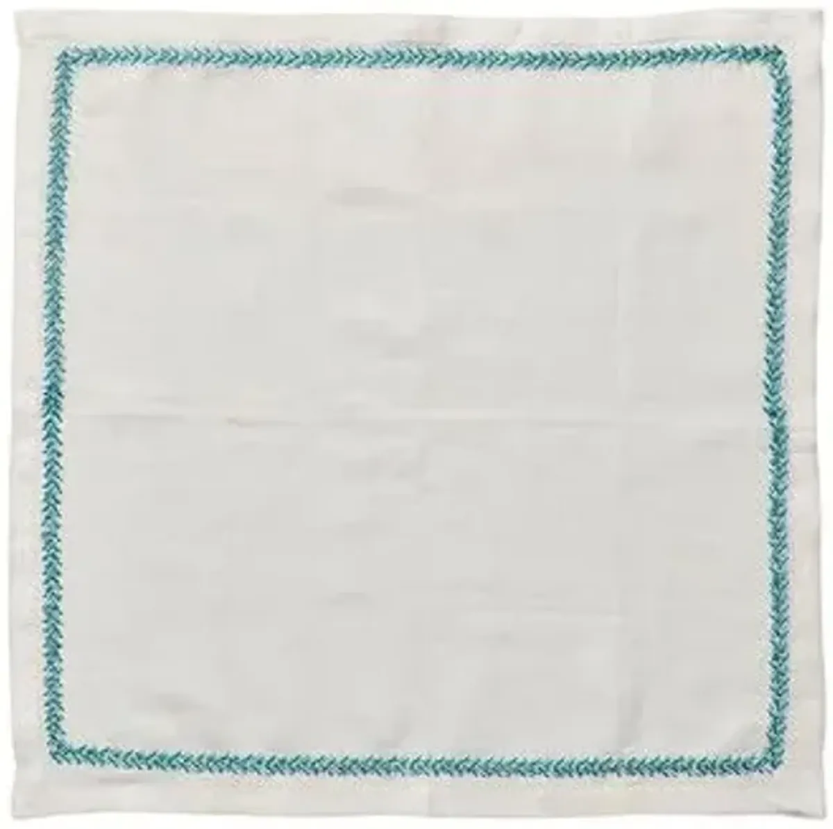 Set of 4 Jardin Napkins - Kim Seybert - Blue