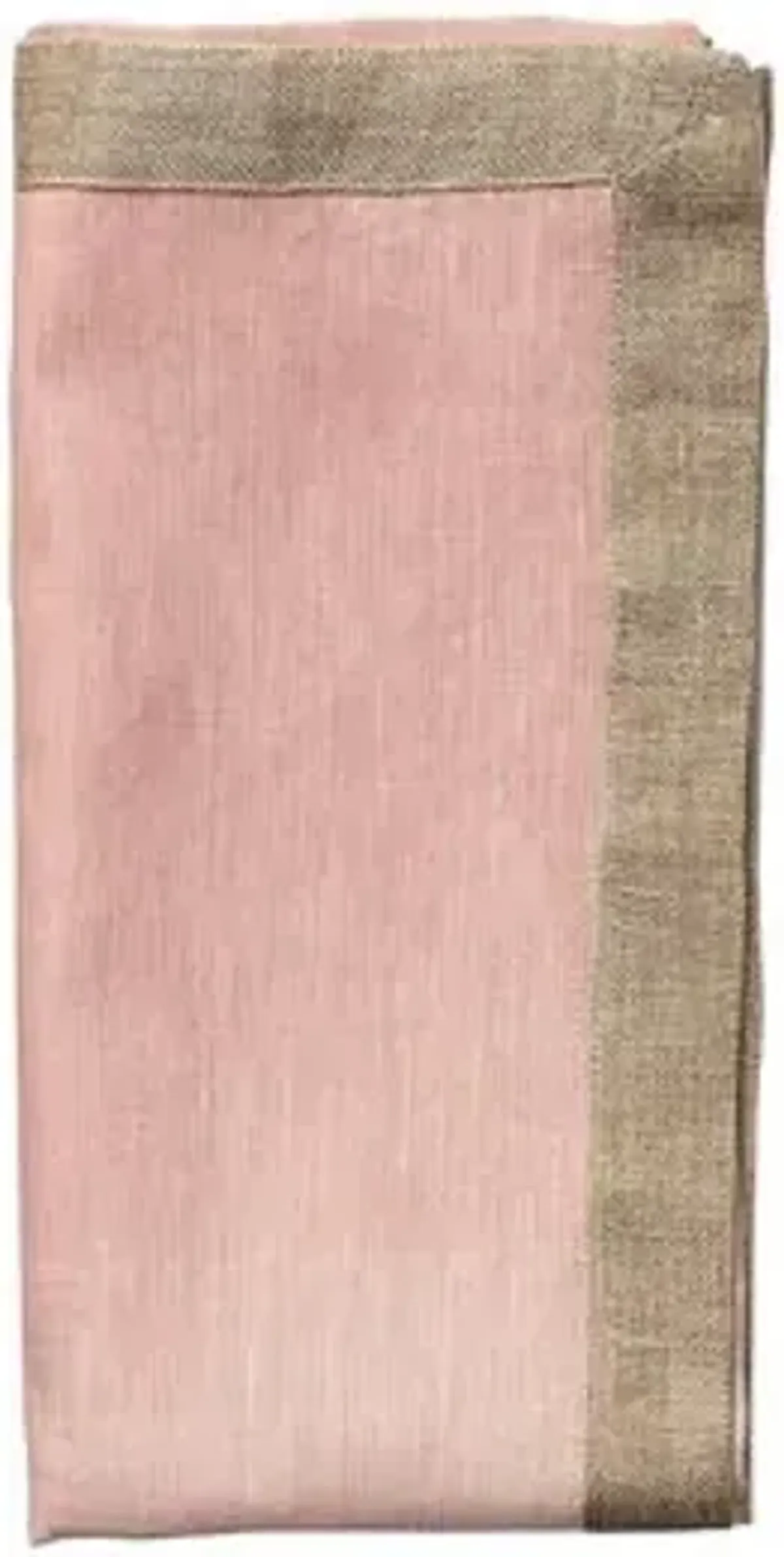 Set of 4 Dip-Dye Napkins - Blush/Gold - Kim Seybert