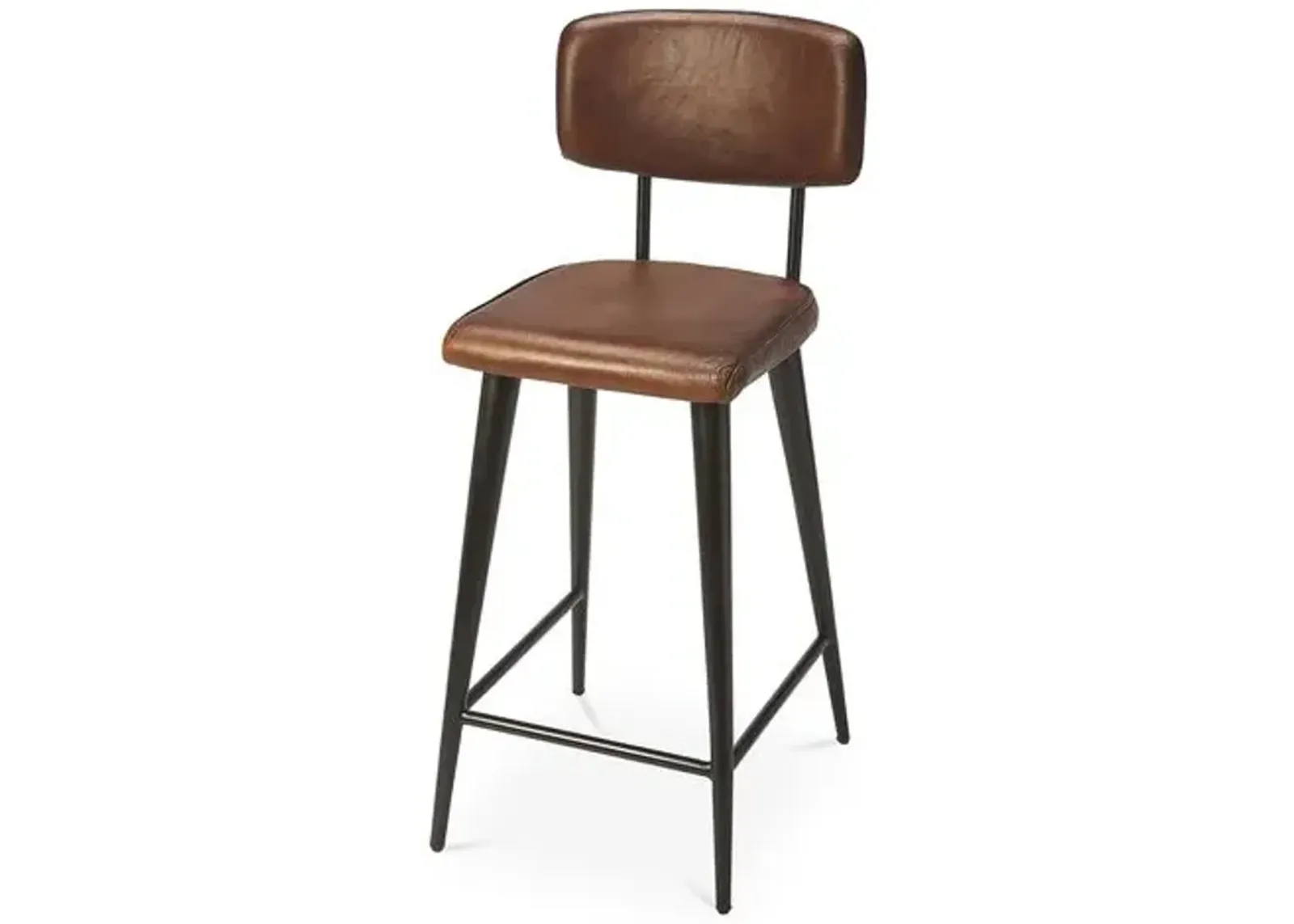 Clark Counter Stool - Brown Leather