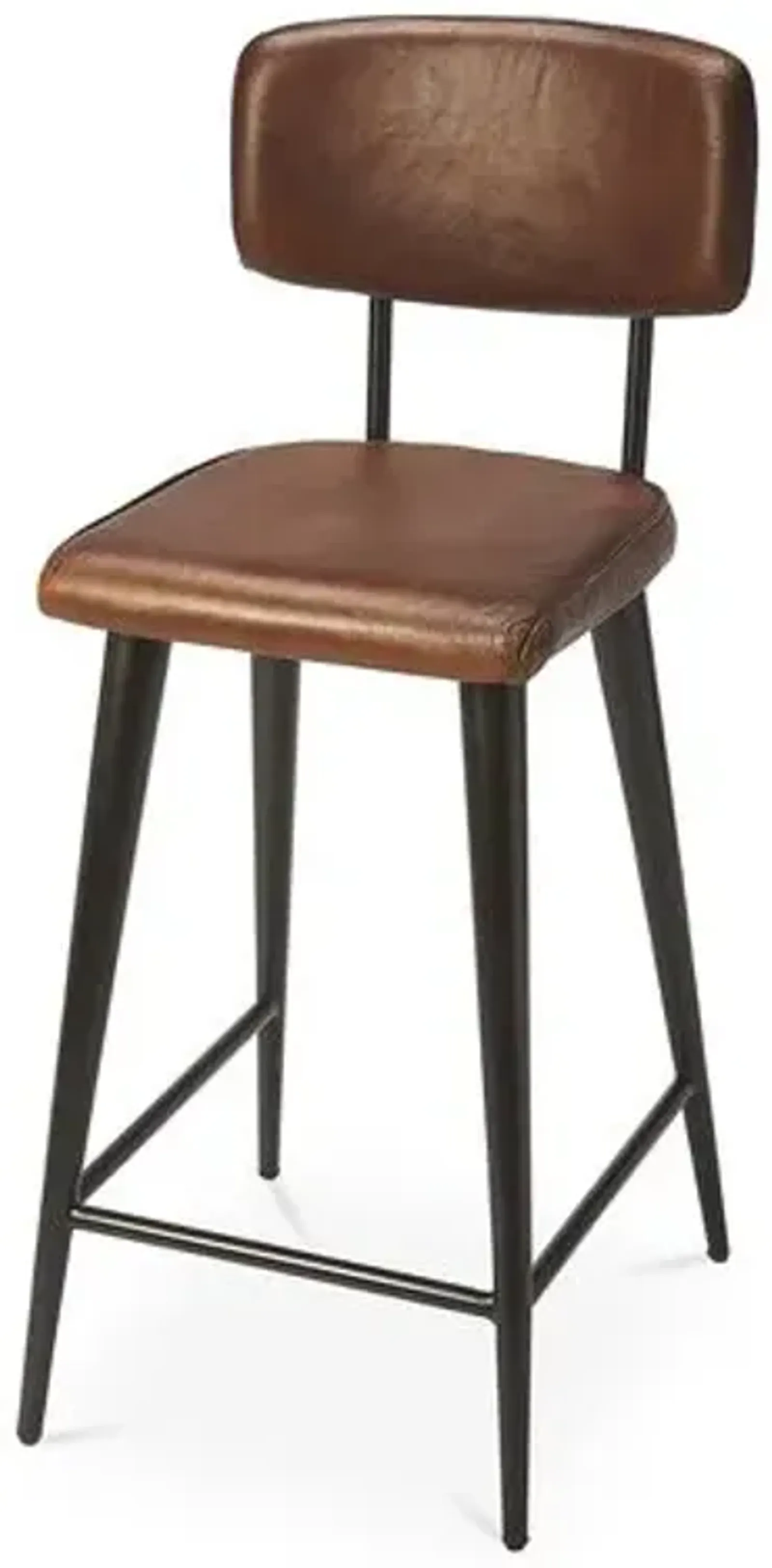 Clark Counter Stool - Brown Leather