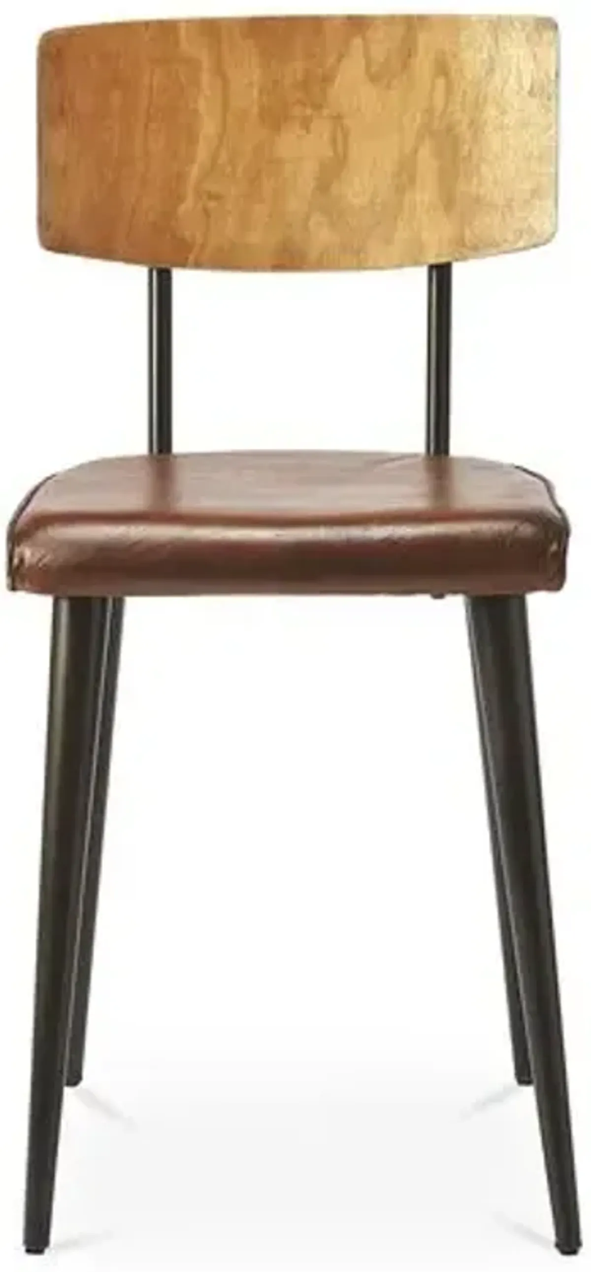 Charles Side Chair - Brown Leather