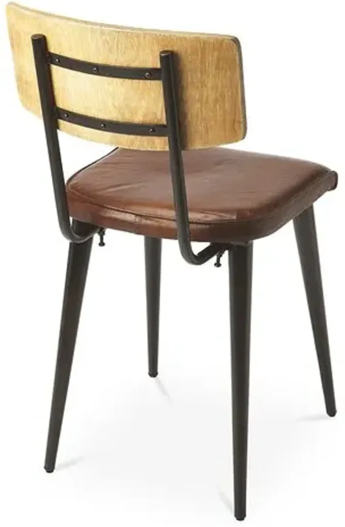 Charles Side Chair - Brown Leather