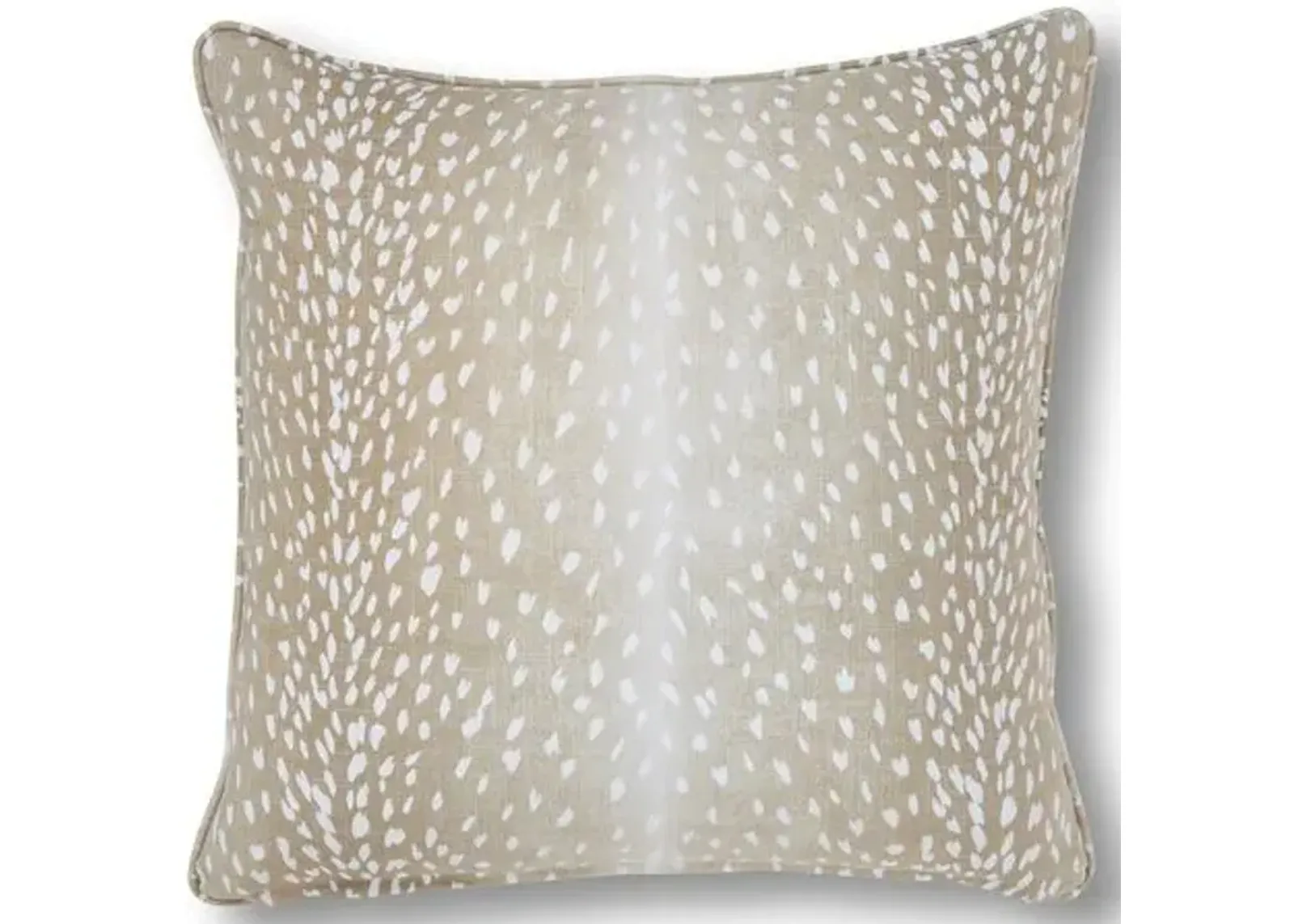 Doeskin 20x20 Pillow - Tan/White