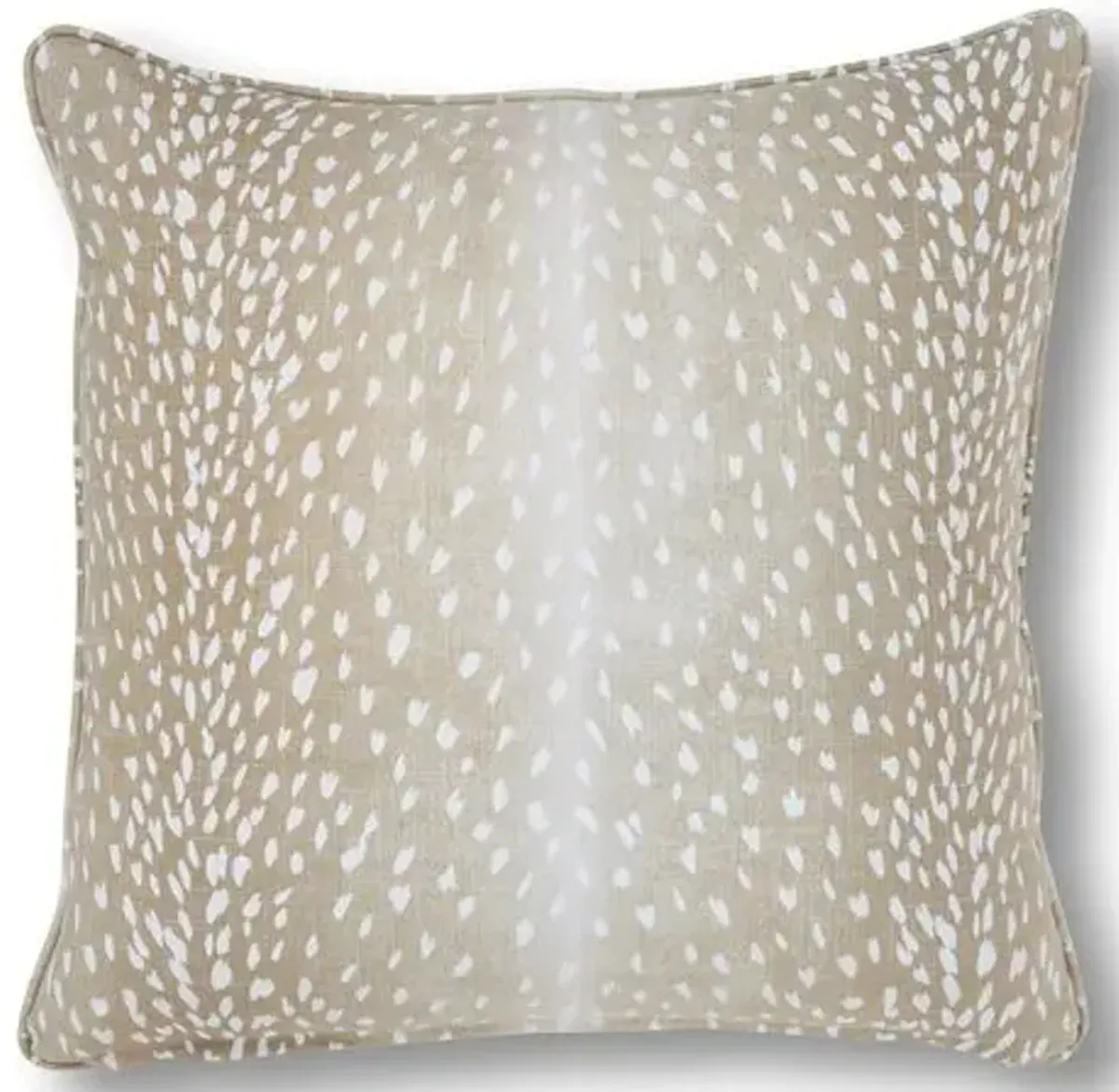 Doeskin 20x20 Pillow - Tan/White