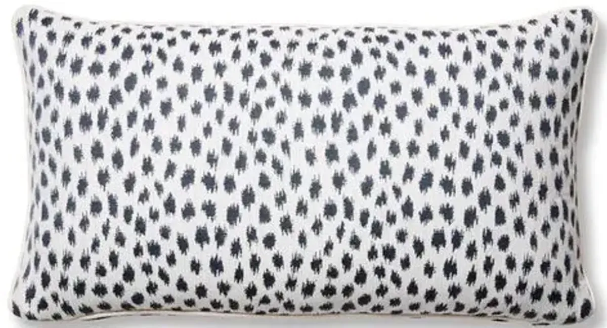 Agra 12x23 Sunbrella Lumbar Pillow - Indigo/White