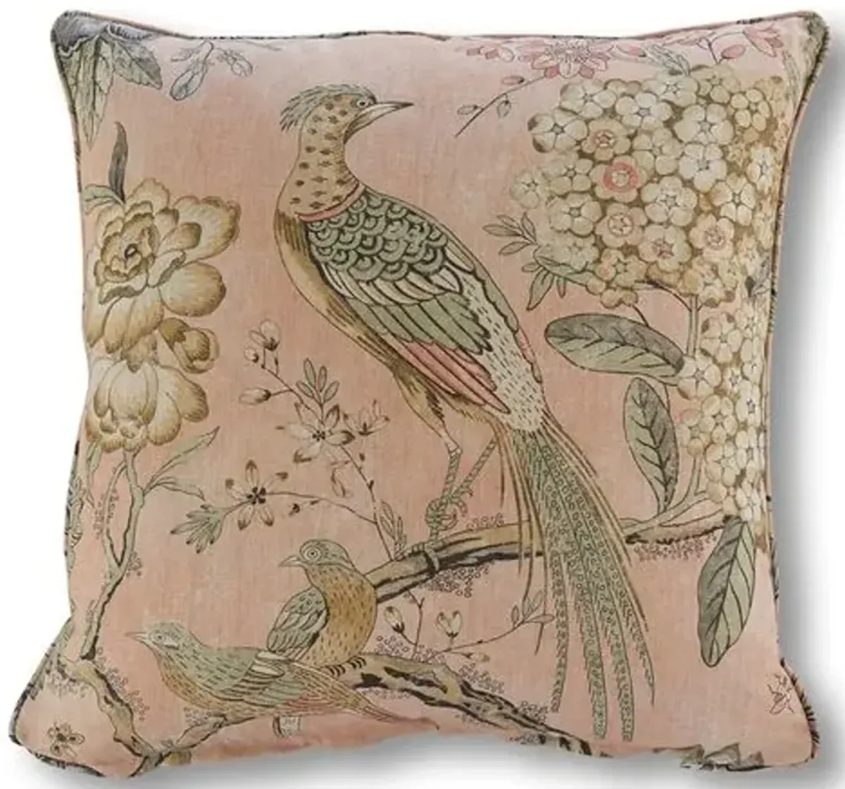 Floral Pheasant 20x20 Pillow