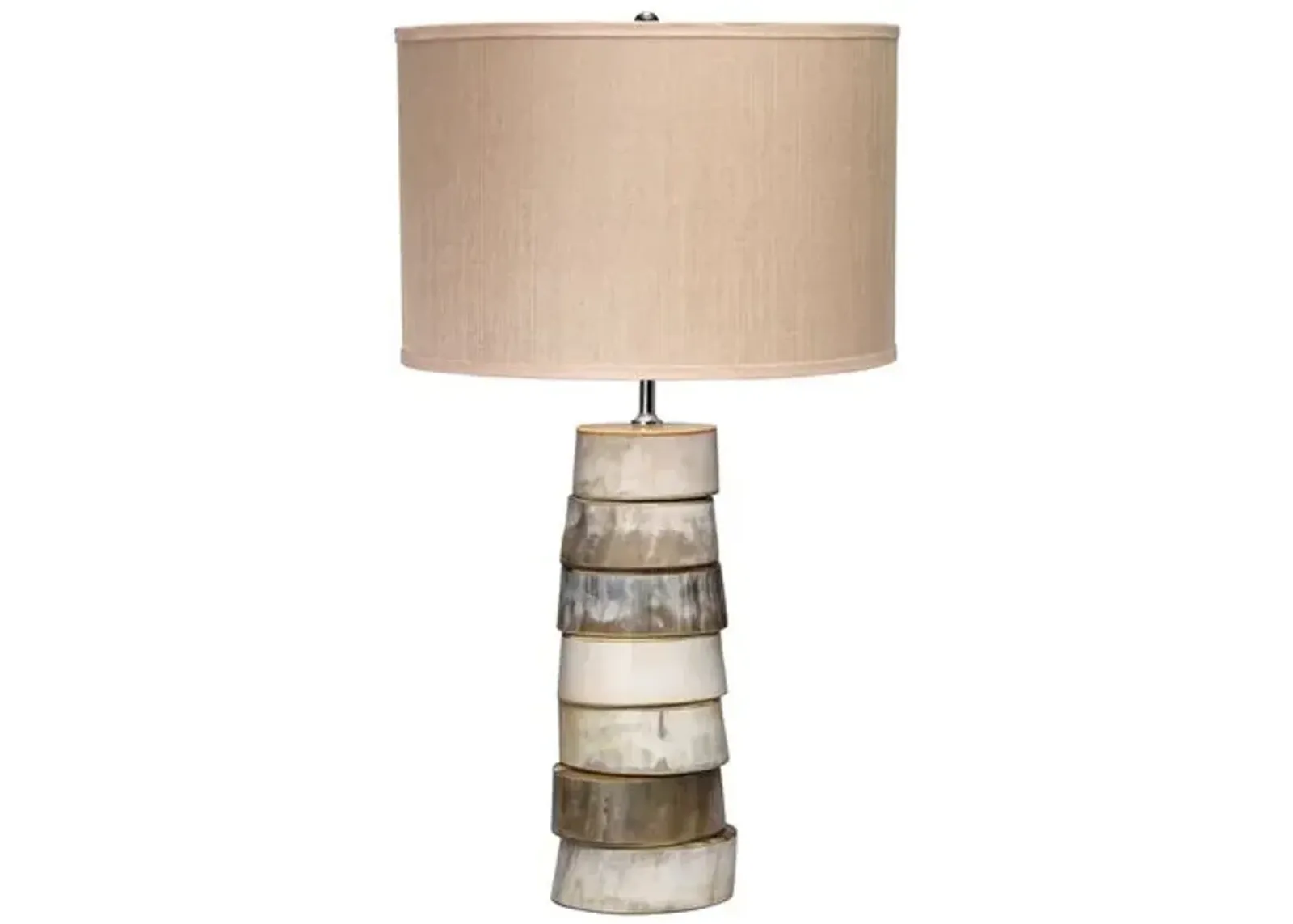 Stacked Horn Table Lamp - Grey/Cream - Jamie Young Co.