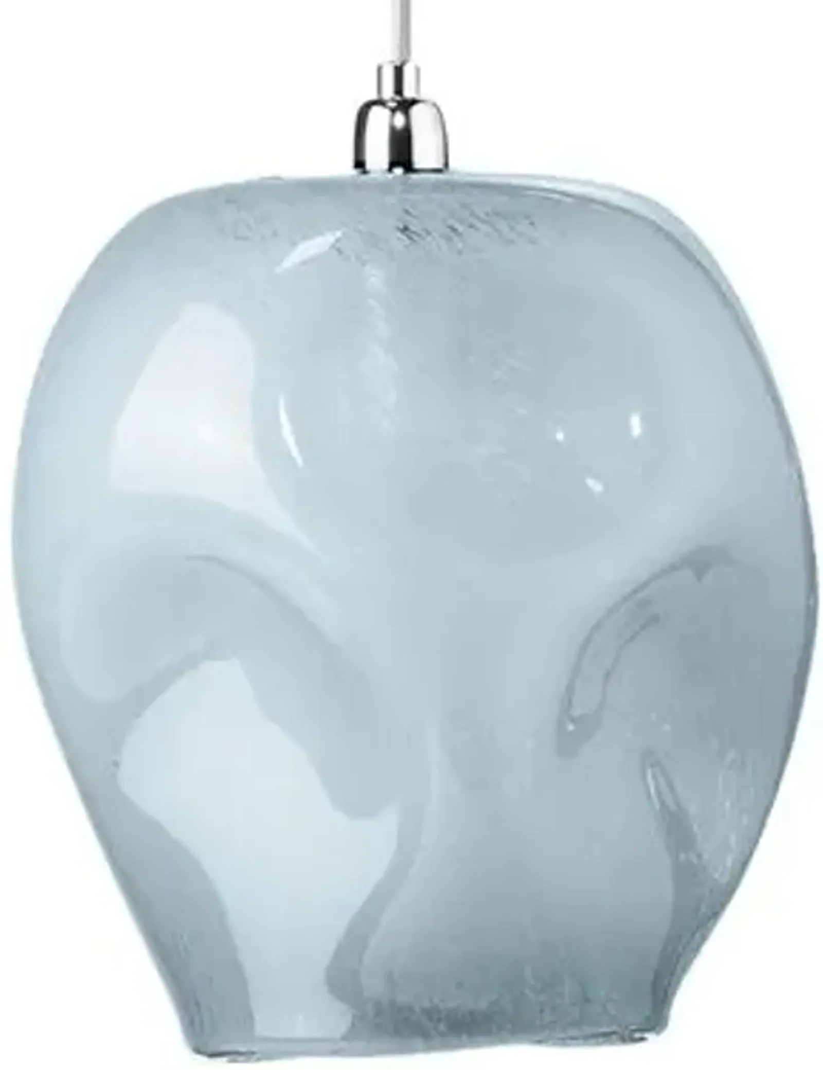 Dimpled Glass Pendant - Cornflower Blue - Jamie Young Co.