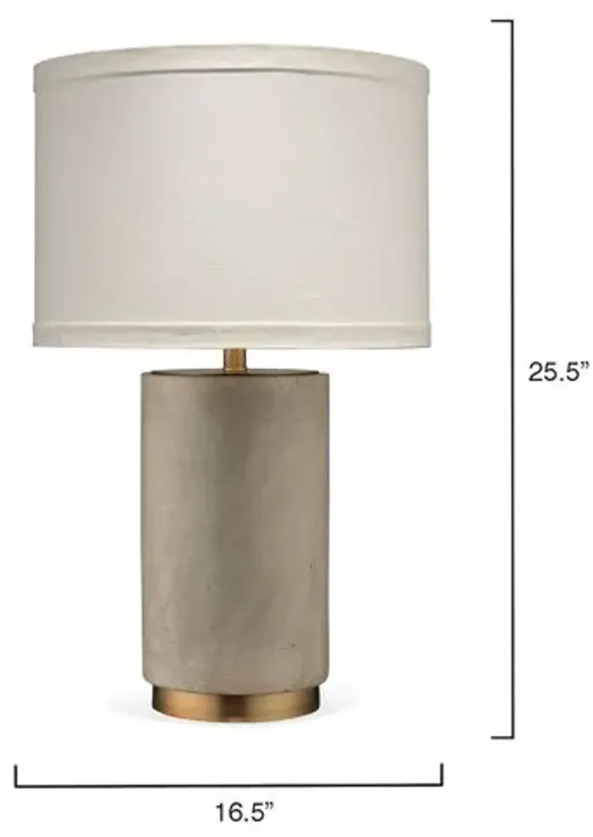 Mortar Cement Table Lamp - Gray - Jamie Young Co.