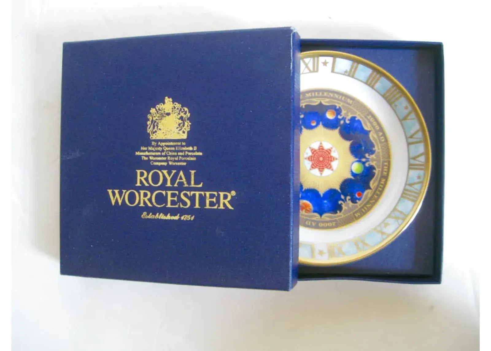 Royal Worcester Millennium Tray w/Box - The Emporium Ltd. - Blue